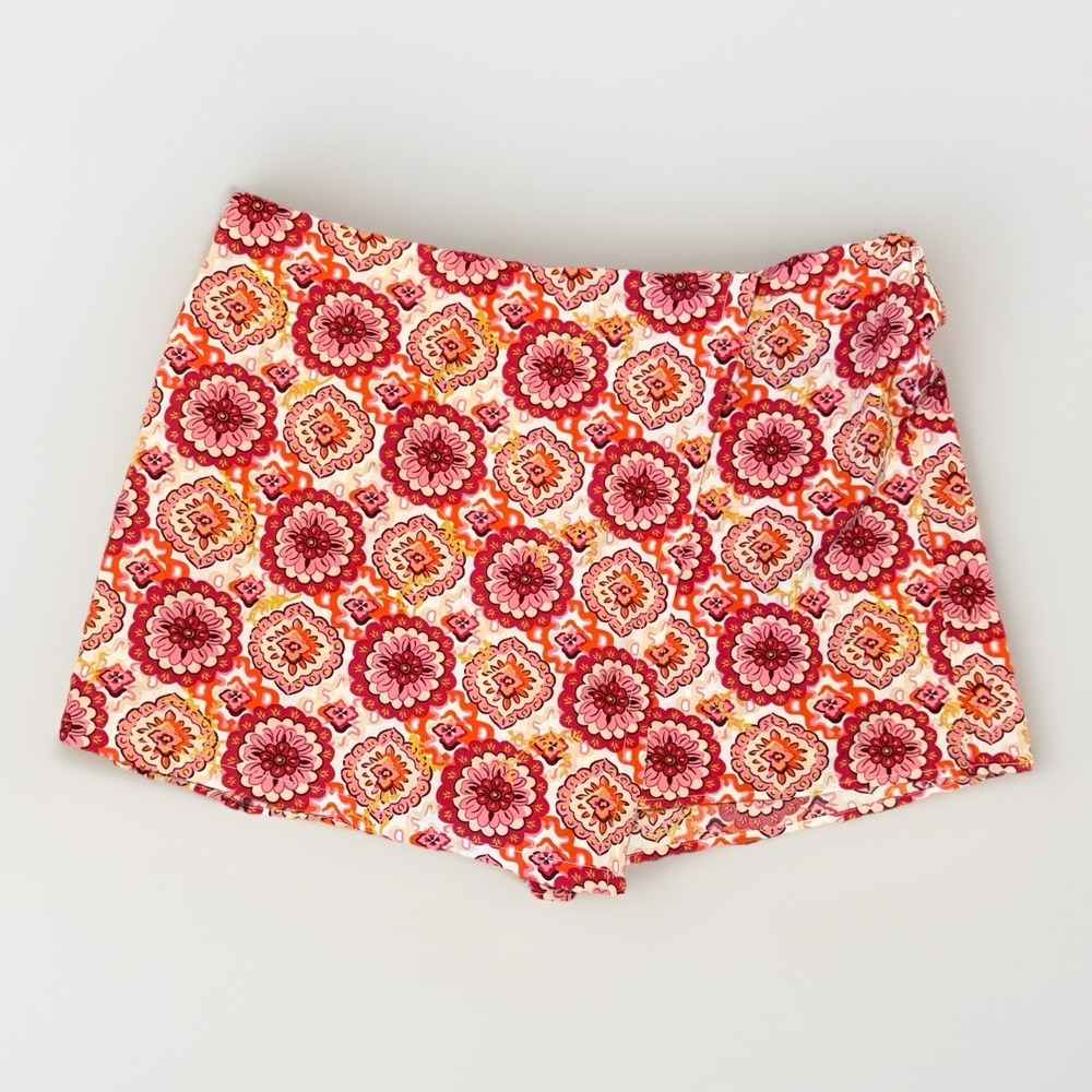 Boho Front Wrap Skirt Skort Plus Size Fits Like 2X‎ Marked 4X